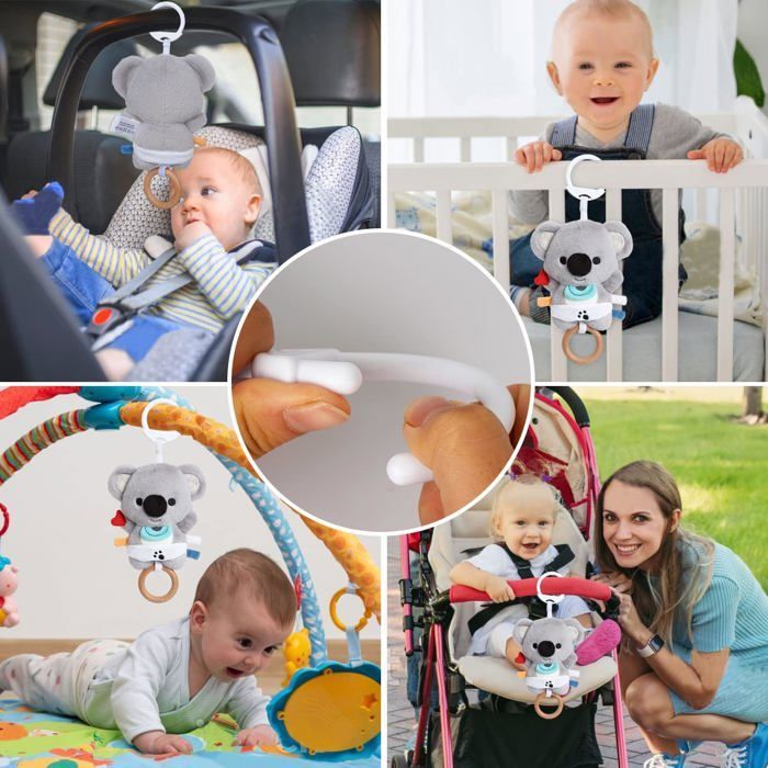 Peluche de koala bebé con música suave - Juguete musical para el cochecito y la cuna - Regalo ideal para recién nacidos