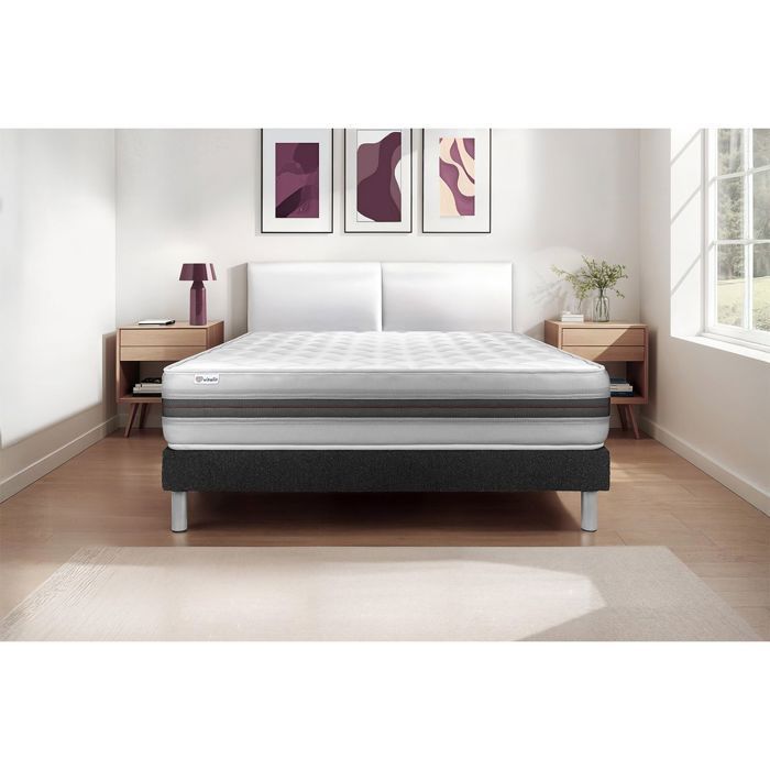 Conjunto de colchón y base de cama 180x200 cm - Vitalmemo Back Black