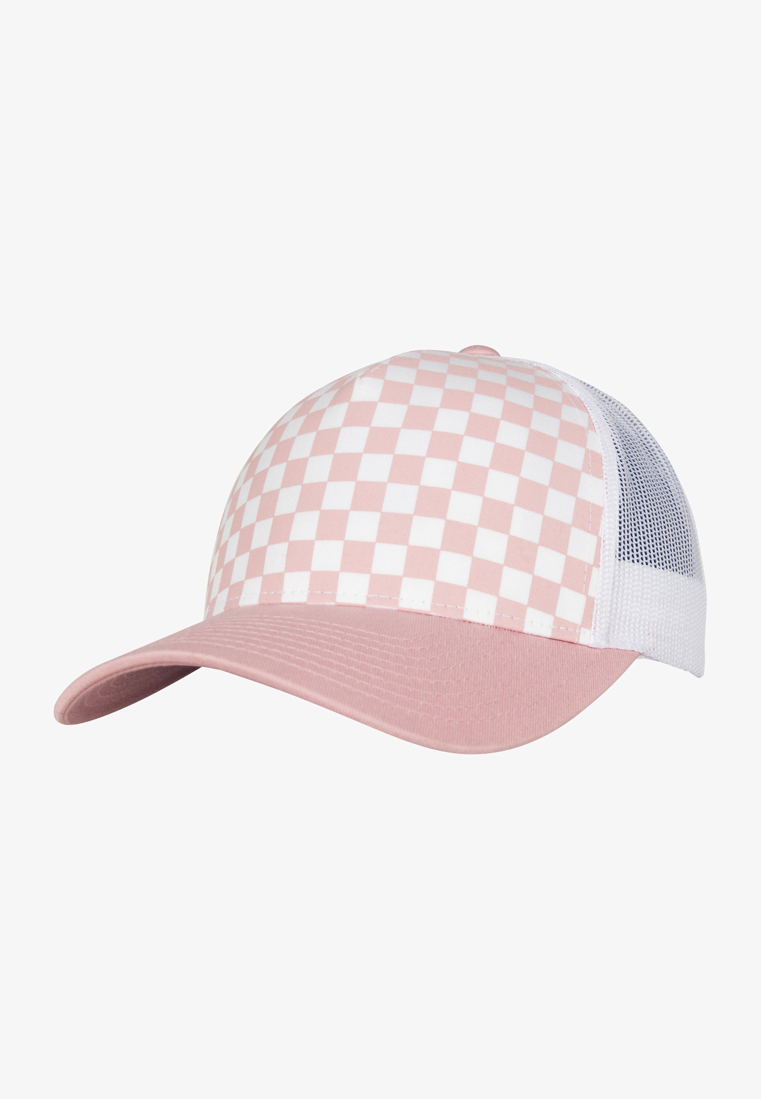 Boné Flexfit CHECKERBOARD RETRO TRUCKER - rosa claro/branco