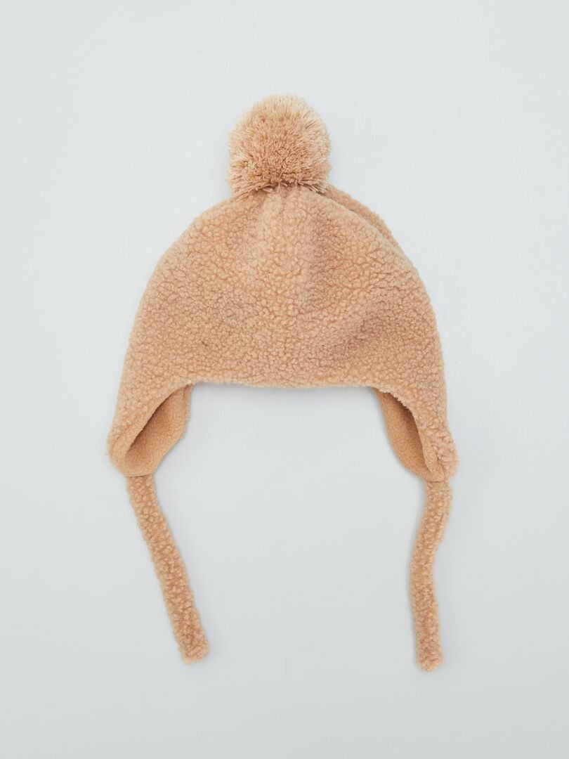 Gorro Sherpa com Pom Pom - MARROM