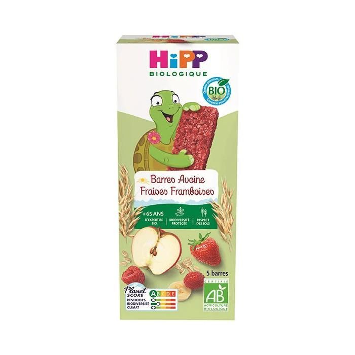 Hipp Bio Barres Avoine Fraises Framboises Bio 5x20g