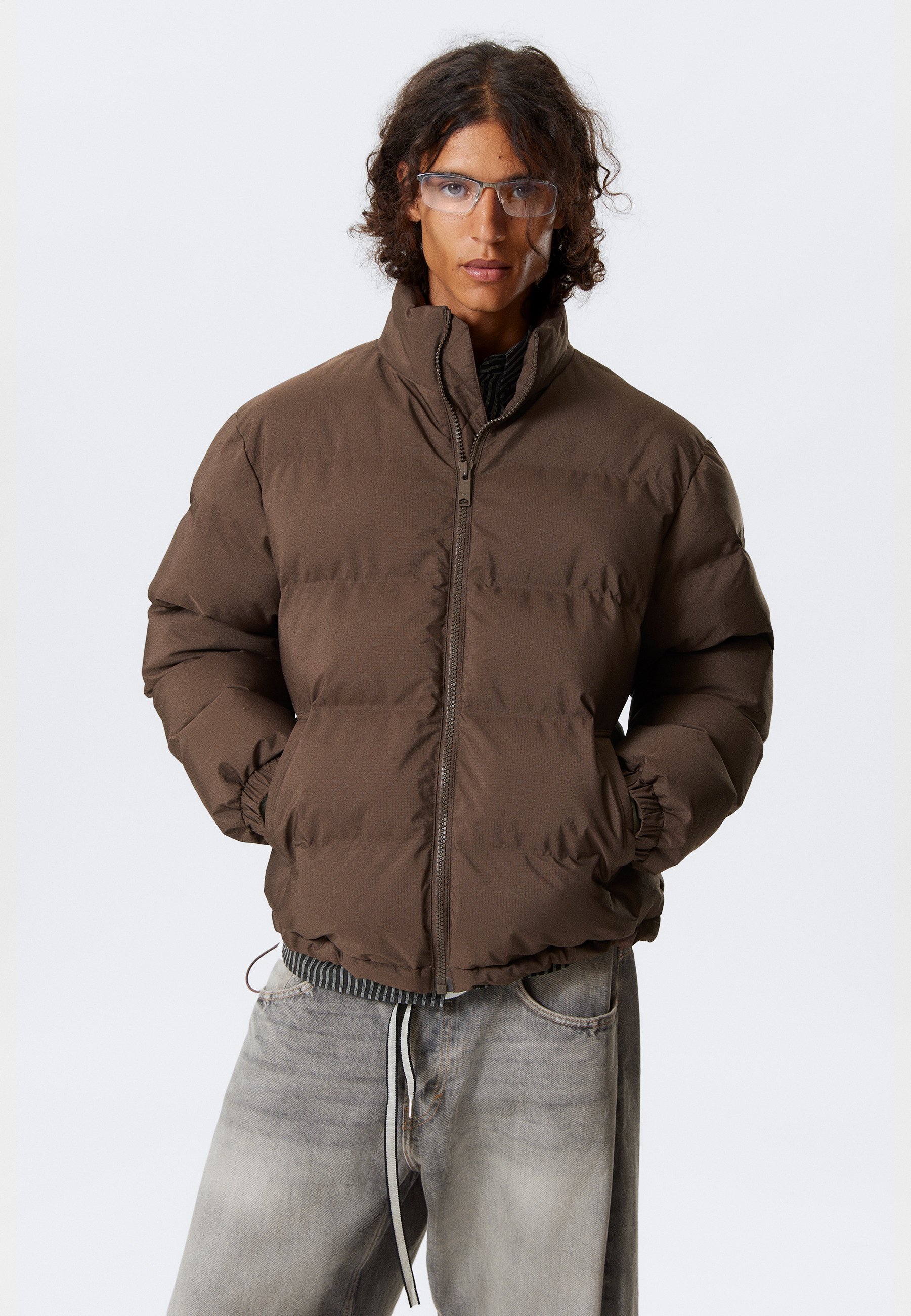 Weekday COLE PUFFER - Winterjas - donkerbruin