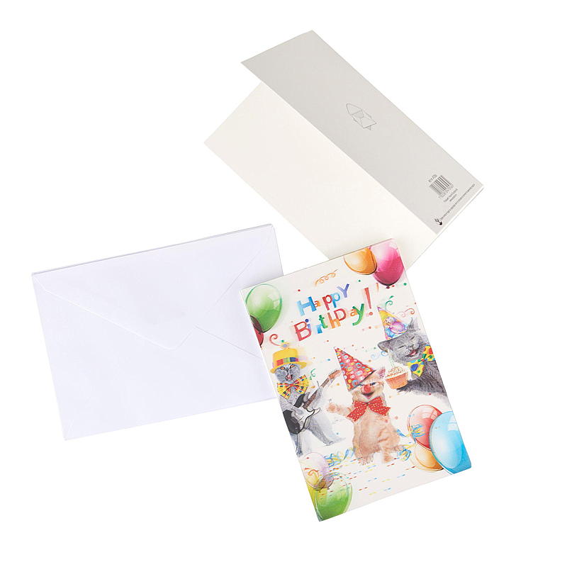 Carte d'anniversaire 3D, Chats
