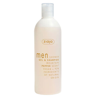 Ziaja Mountain Pepper miehille tarkoitettu suihkugeeli ja shampoo 400 ml 400 ml