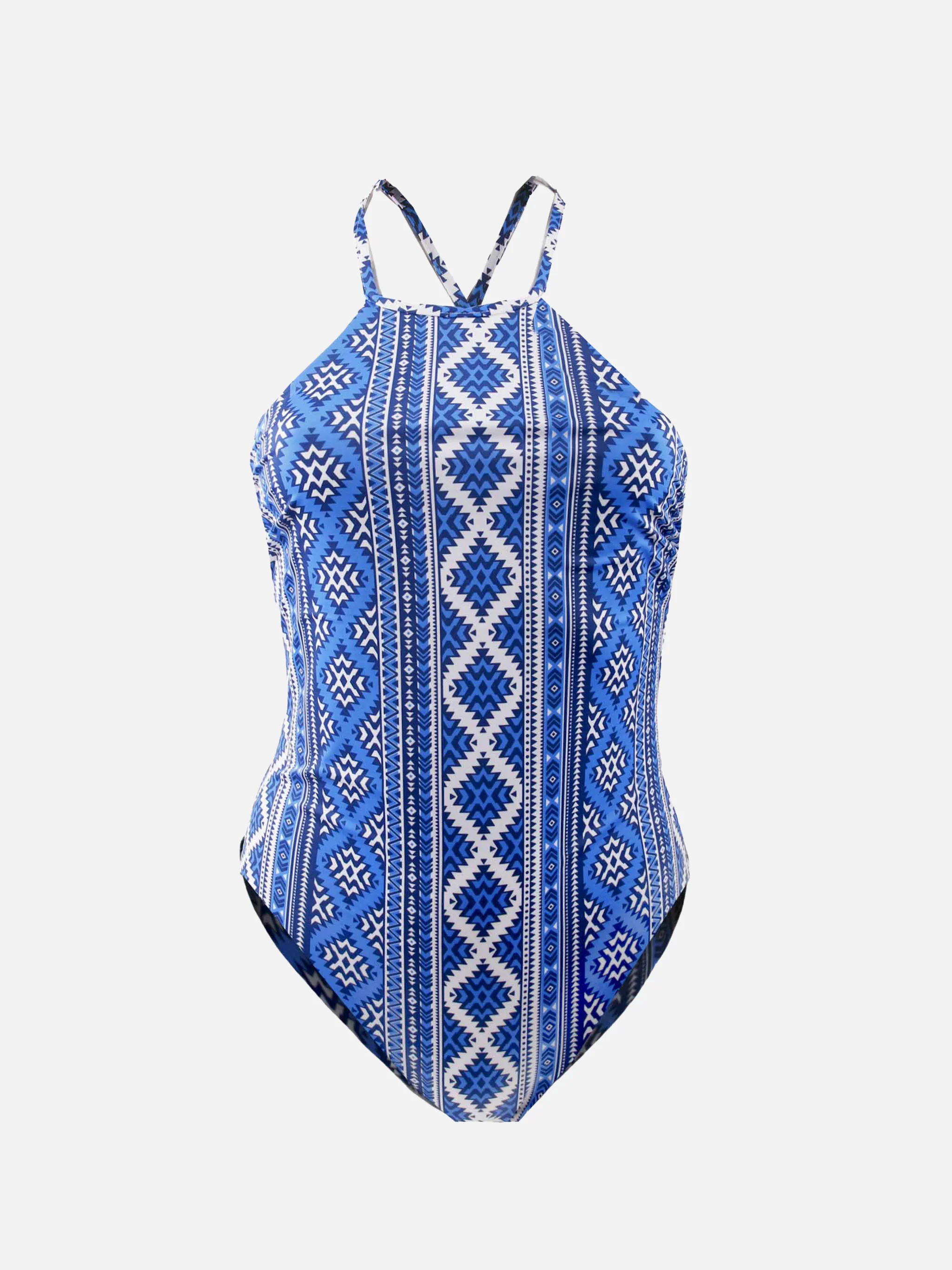 Eendelig badpak met geometrische print