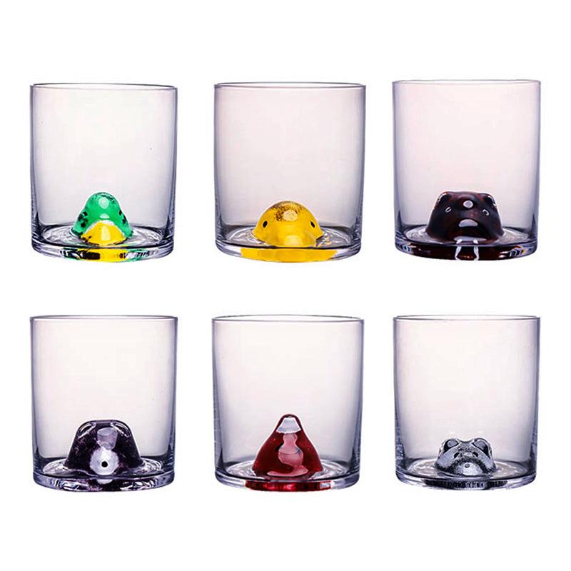 Neue Friends Serie 3D Stereoskopisches Tierkopf-Weinglas aus Kristall, Whisky XO Chivas Whiskygläser, Vasos De Cristal Tumbler