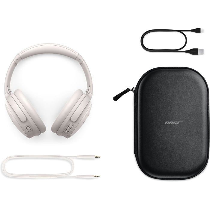 Kopfhörer – BOSE – QuietComfort – Kabellos – Geräuschunterdrückung – 24 Stunden Akkulaufzeit – Weiß