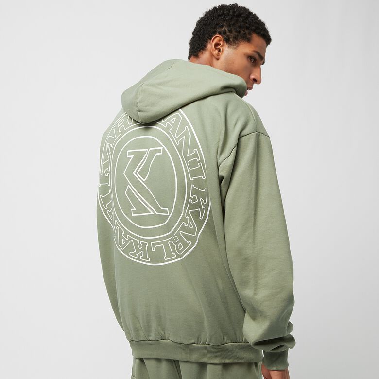 Chest Retro Oversized Zip Hoodie