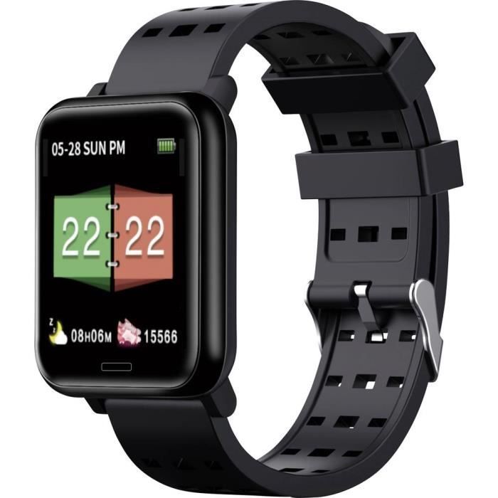 Slimme armband - JAYTECH - BT36G - Zwart - Synthetisch - Gesp