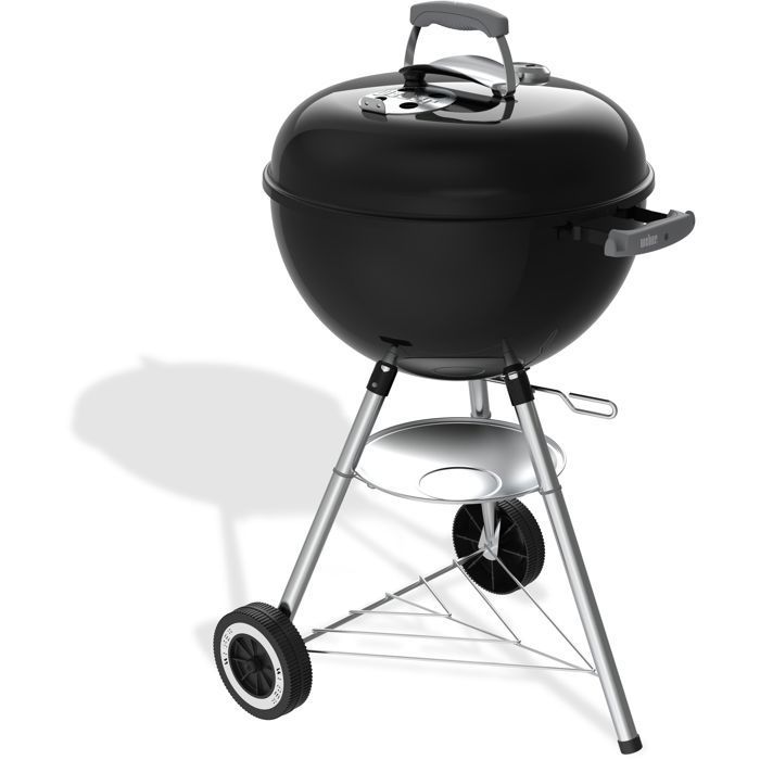 Barbecue à charbon - Weber - Original Kettle - Ø47 cm - Thermomètre intégré - Acier émaillé - Clapet d'aération - 6 couverts - Noir