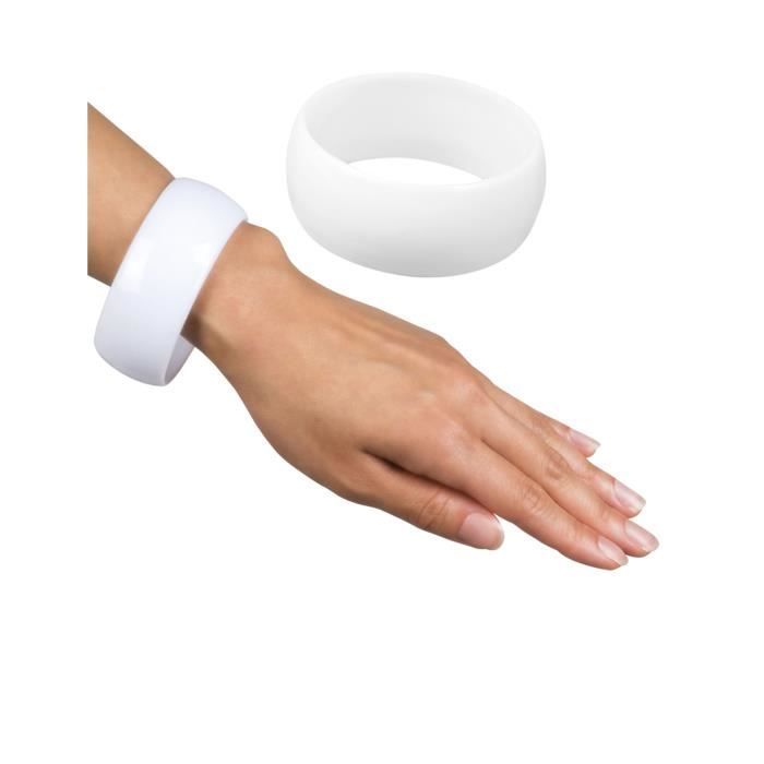 Bracelet large blanc femme - Mixte - 232485 - Qualité supérieure