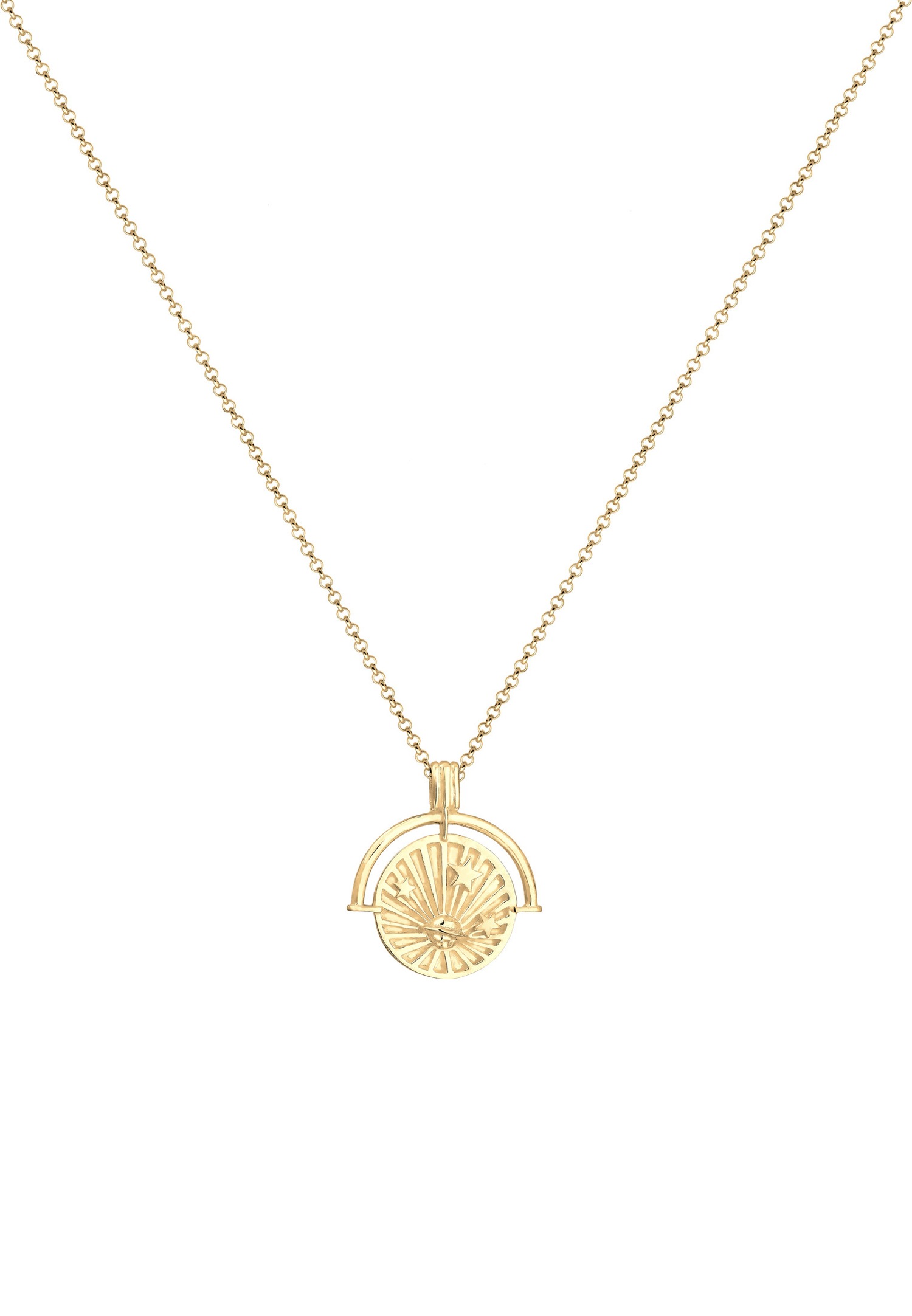 Elli Femme Pendentif Astro Assiette Ludique en Argent Sterling 925