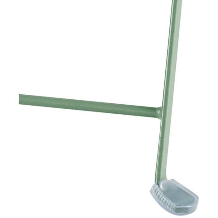 Conjunto de bistró ELORA - Conjunto de comedor de jardín - Mesa plegable de 60 cm + 2 sillas plegables - Acero con recubrimiento en polvo - Verde - Para 2 personas