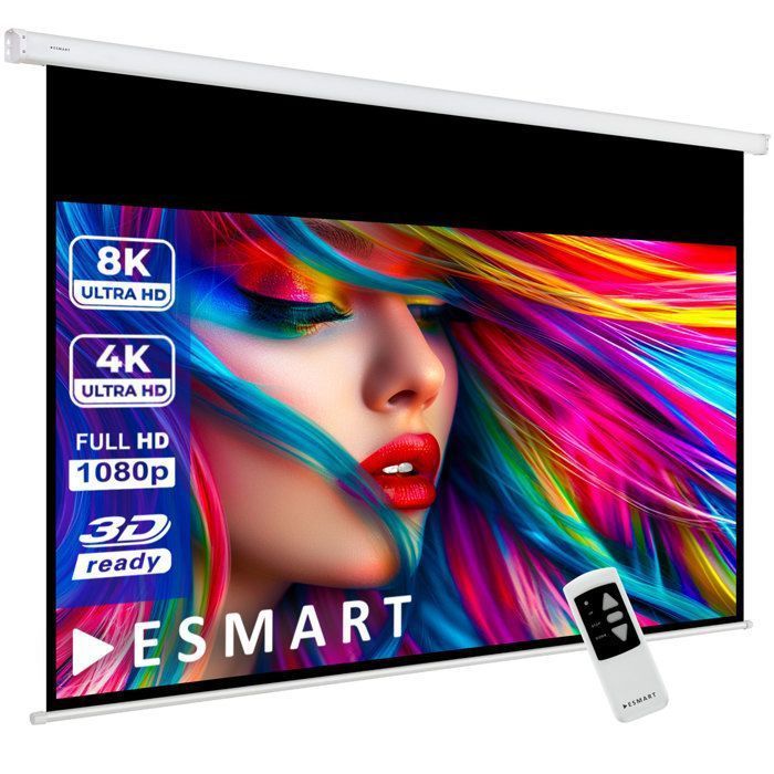 ESMART Professionnel MIMOTO Écran de Projection Moteur 295 x 165 cm (133