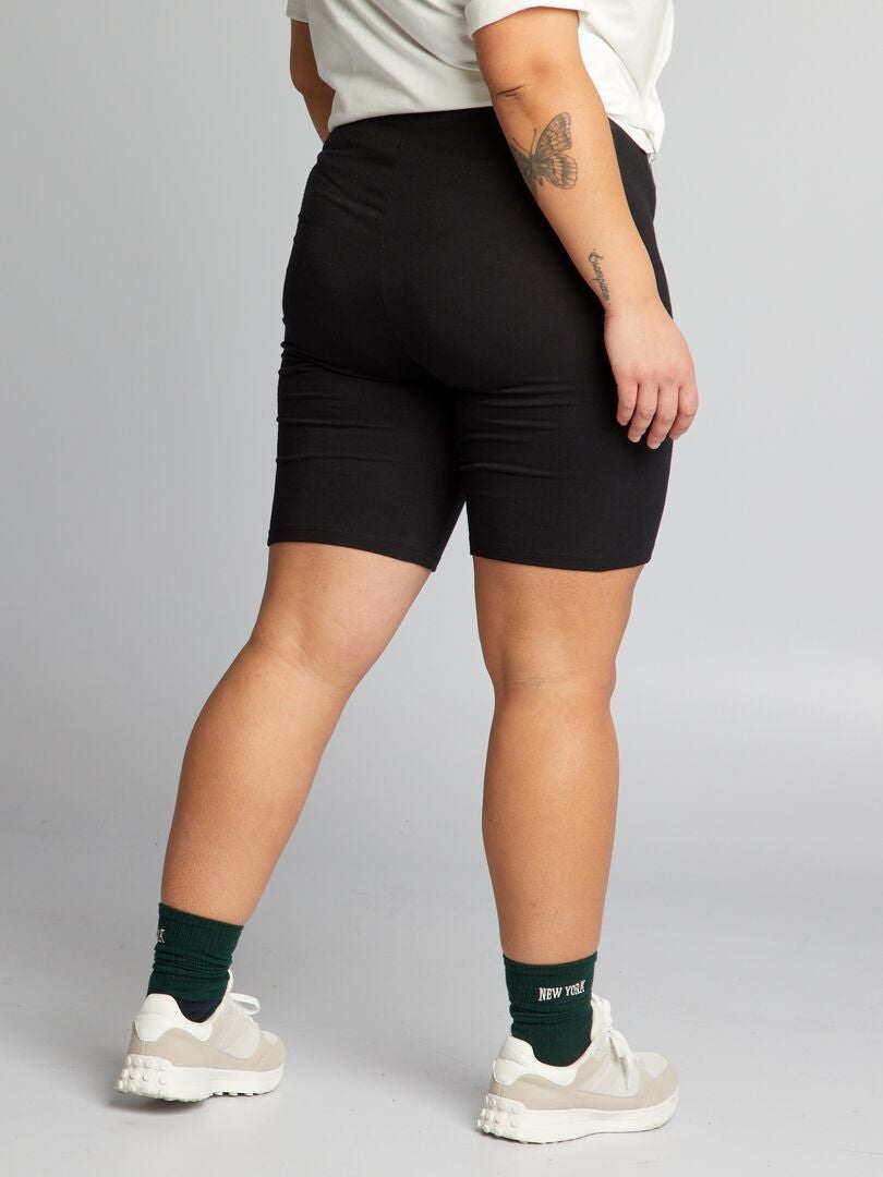 Effen jersey fietsbroekje - zwart