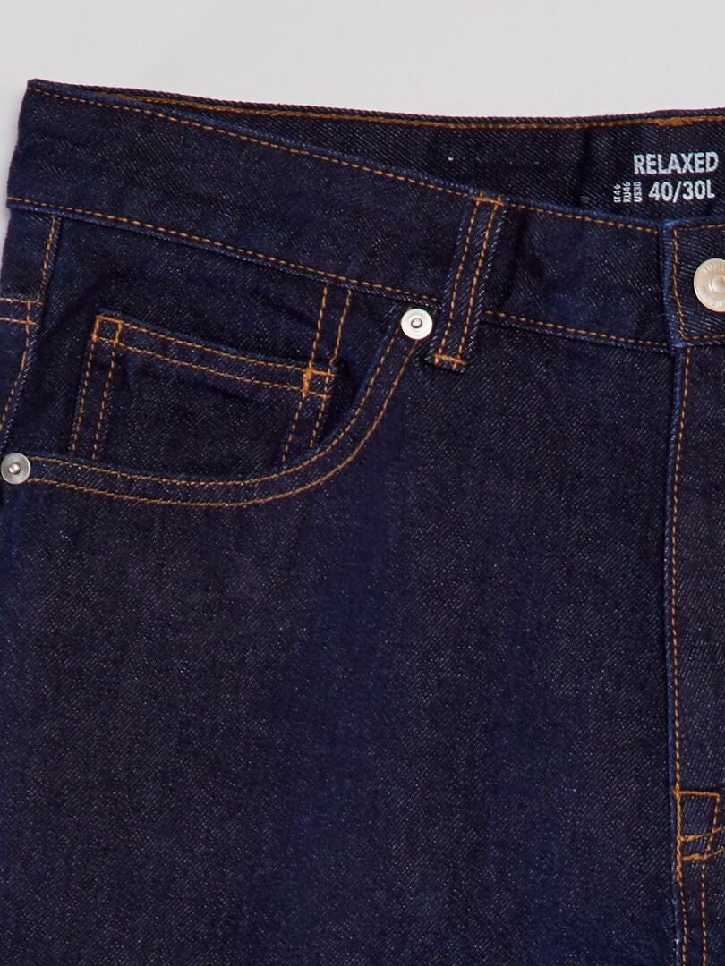 Calça jeans de corte folgado - AZUL