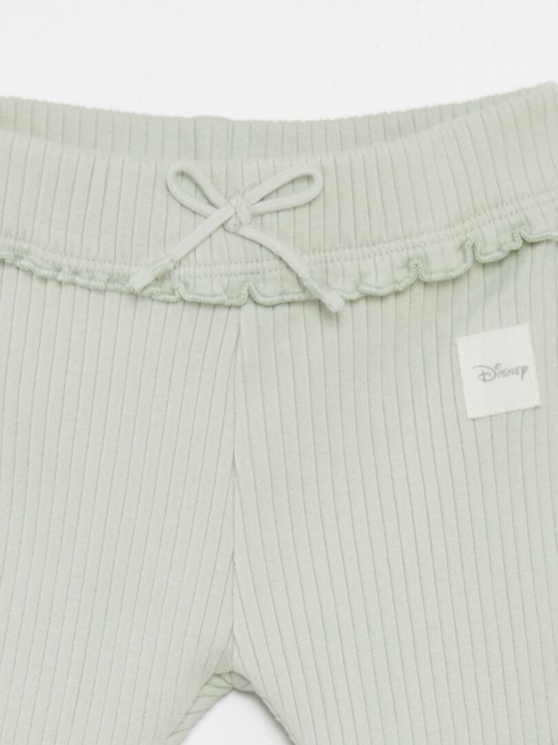 3-delige set: romper, legging en slabbetje - BLAUW