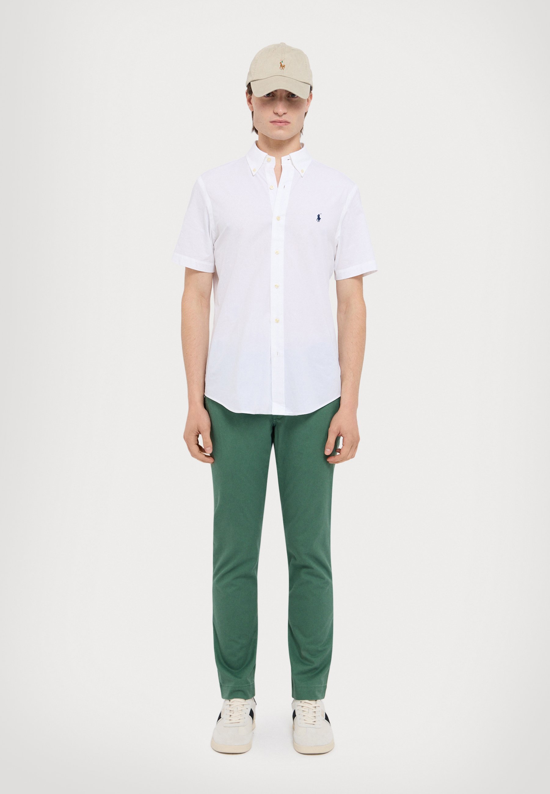 Camicia Polo Ralph Lauren CUSTOM FIT in popeline elasticizzato - bianca