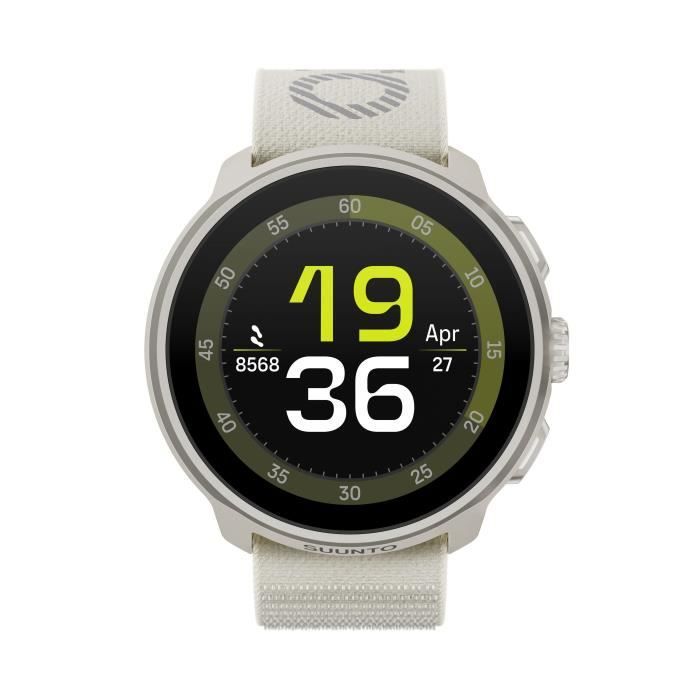 Suunto Run Frost Gray GPS Sports Smartwatch - AMOLED - Altimeter - Textile Strap