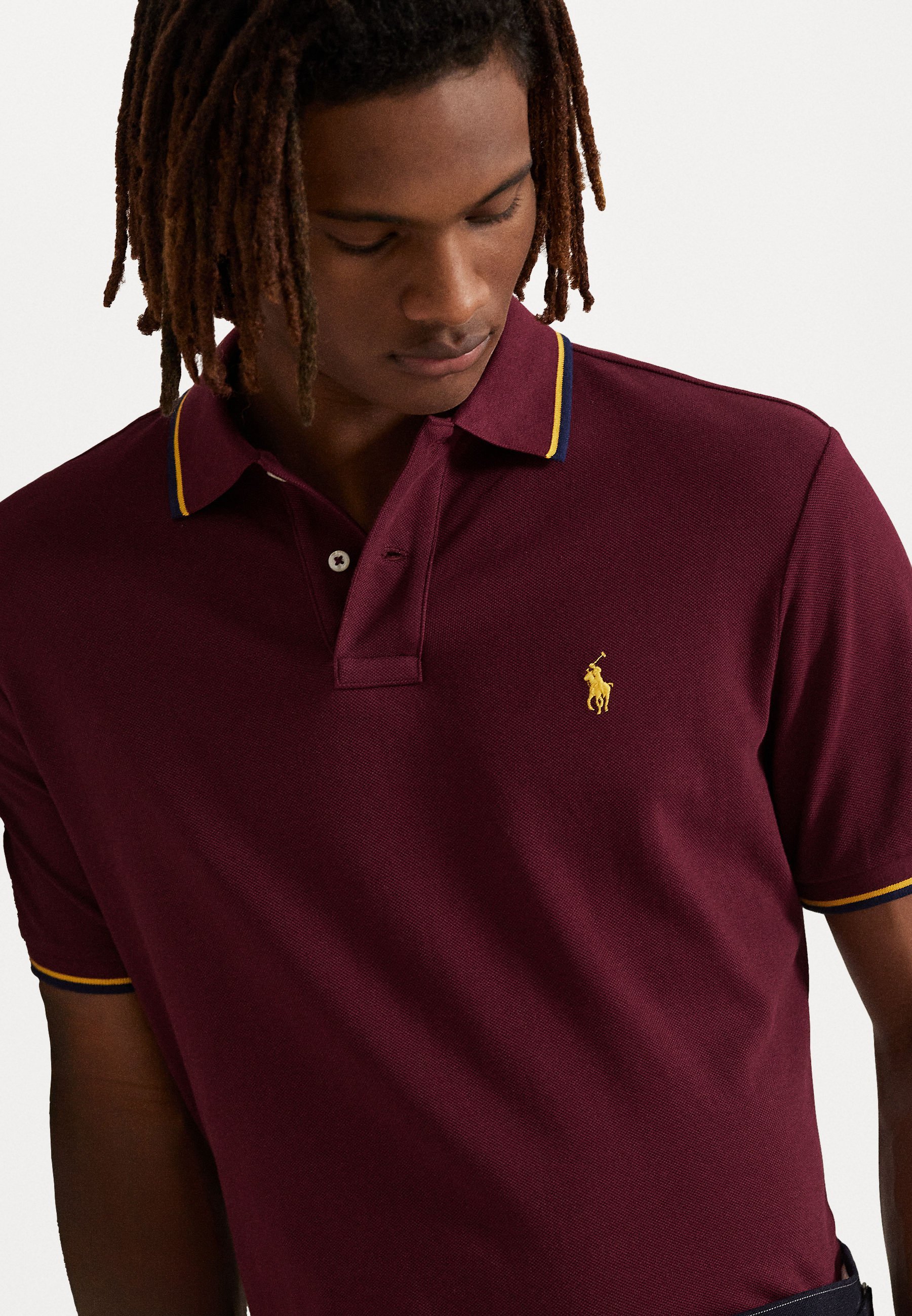 Polo Ralph Lauren CUSTOM SLIM FIT MESH POLOSHIRT - Poloshirt - klassiek wijnrood