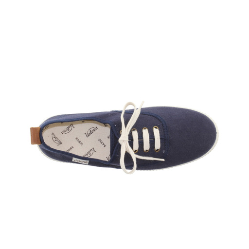  Victoria 1915 Retro Canvas English Shoes with White Laces and Back Pull Tab