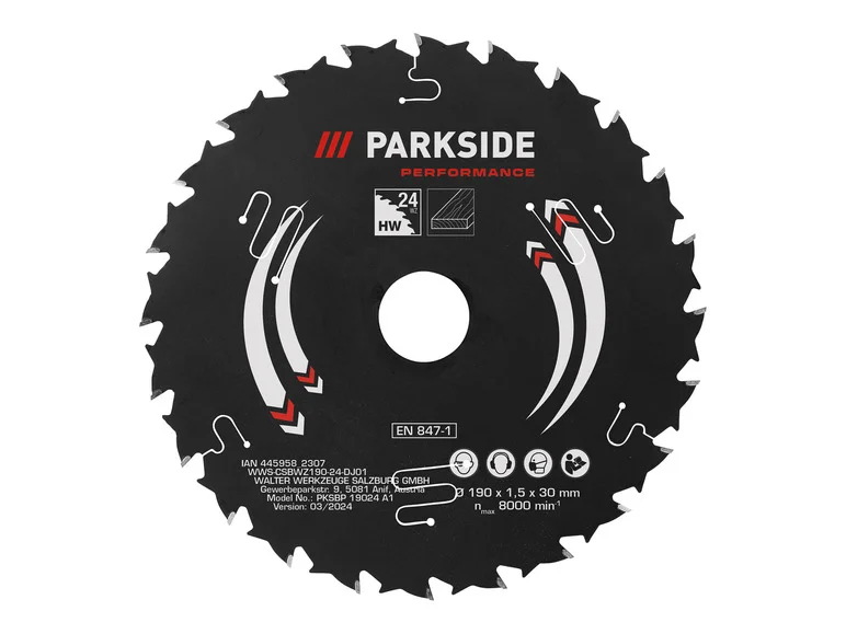 Lâmina de serra circular PARKSIDE PERFORMANCE®, 190 mm
