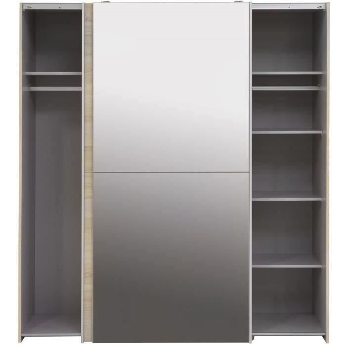 2-türiger Schiebetürenschrank mit Spiegel – Sonoma-Eiche – B 170,3 x T 61,2 x H 190,5 cm – ULOS
