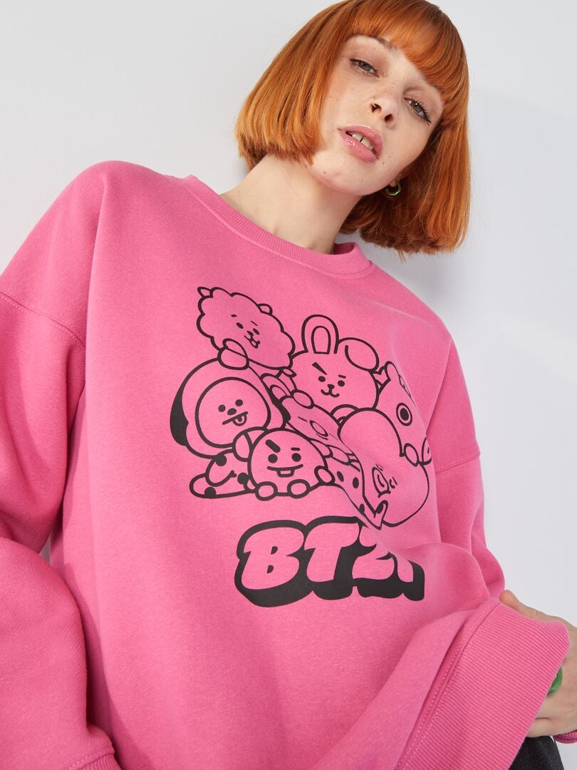 Moletom de lã 'BT21' - ROSA