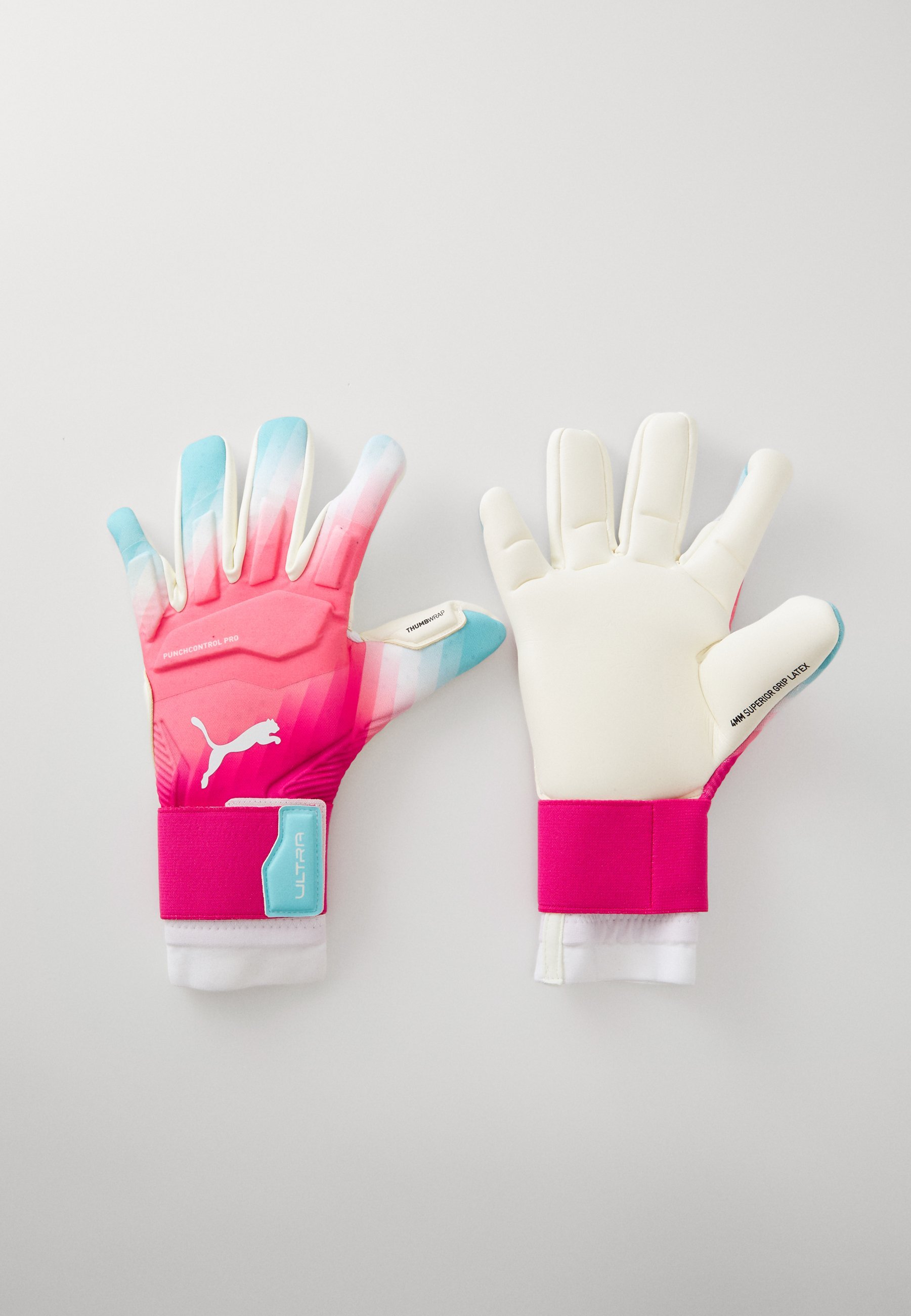 Puma ULTRA ULTIMATE RE-CHARGE HYBRID UNISEX - Torwarthandschuhe - Sunset Pink/Hero Blue/Weiß