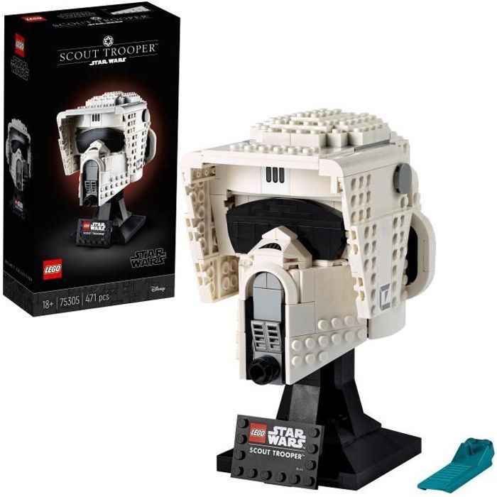 LEGO® Star Wars 75305 Le Casque du Scout Trooper, Kit, Masque, Maquette, Cadeau pour Adultes