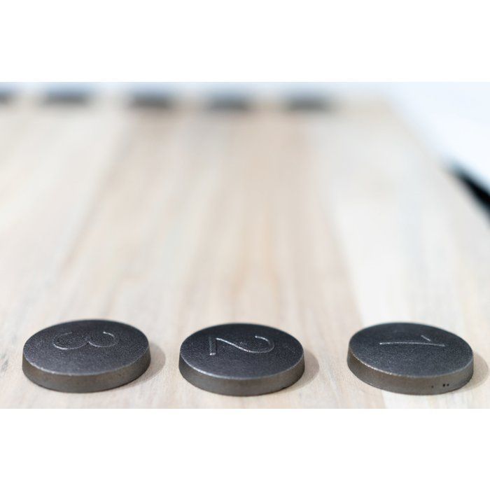 Set completo da shuffleboard MECABOIS - 12 dischi da shuffleboard in legno massello - Gioco tradizionale per tutta la famiglia