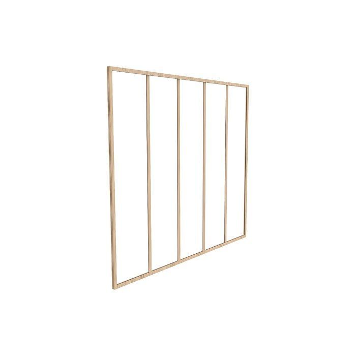 Techo de cristal de aluminio con recubrimiento en polvo, estilo taller - 150x130 cm - Luz natural - BAYVIEW
