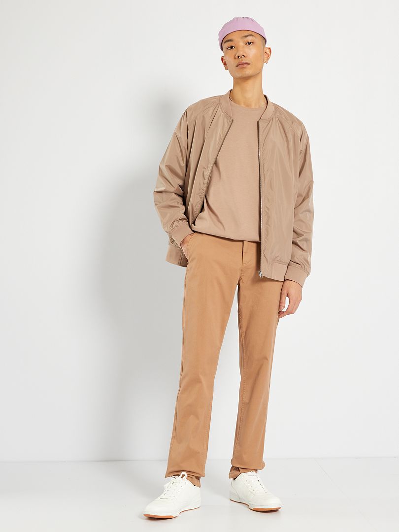 Pantalones chinos ajustados - L34 - BEIGE