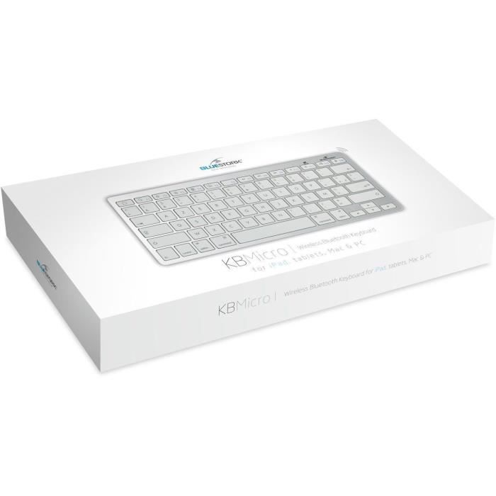Teclado sem fio Bluetooth - BLUESTORK - MINI MAC - Compacto - Compatível com Mac - Branco