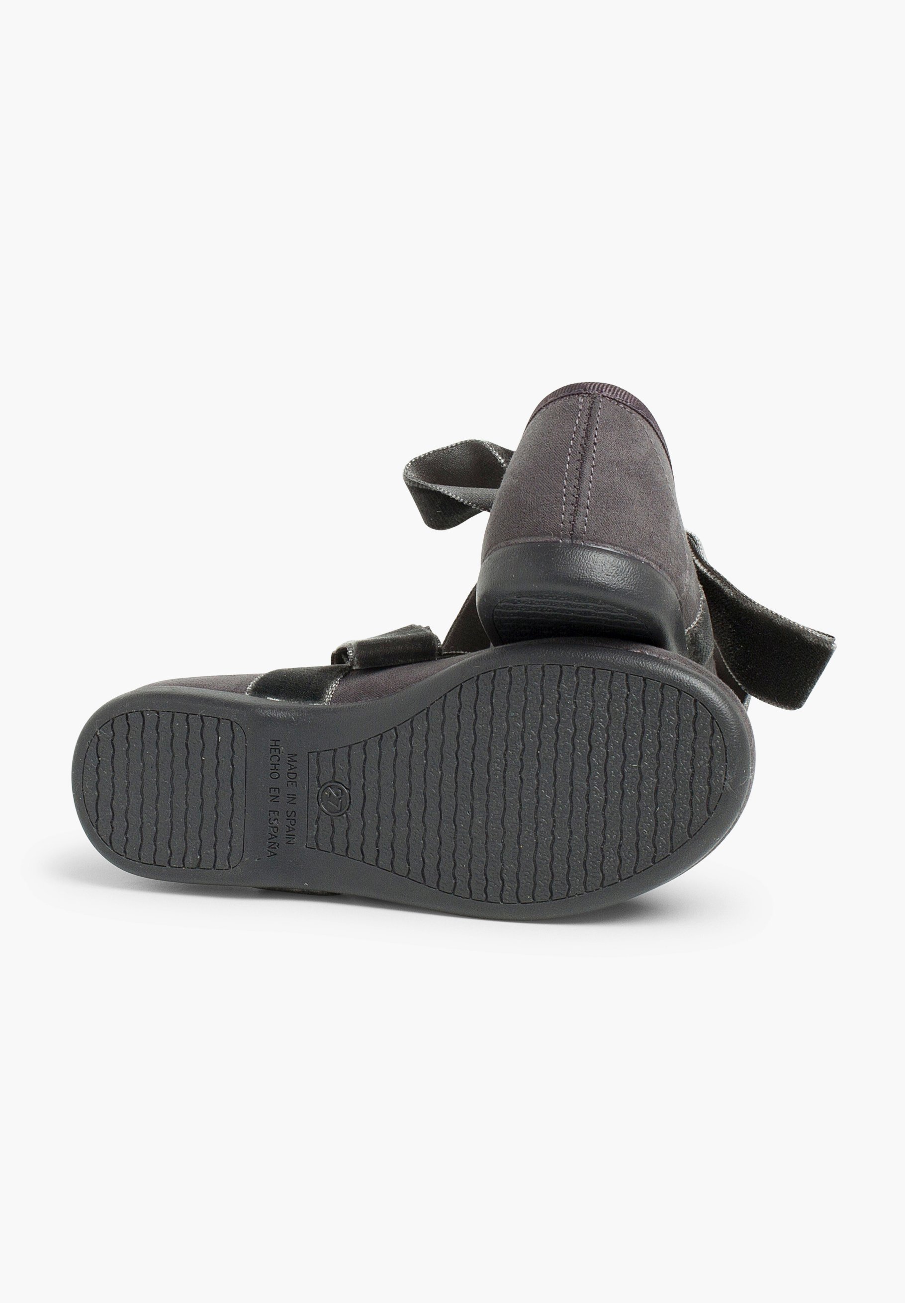 Pisamonas CON LAZO DE TERCIOPELO - Ballerina's met enkelbandje - gris