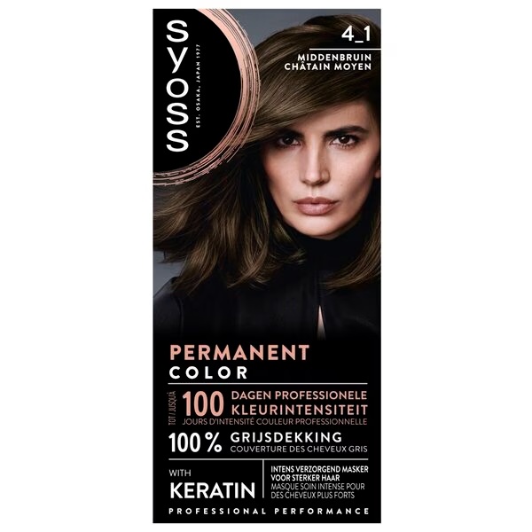 Syoss Salonplex 4-1 Srednje rjava permanentna barva za lase