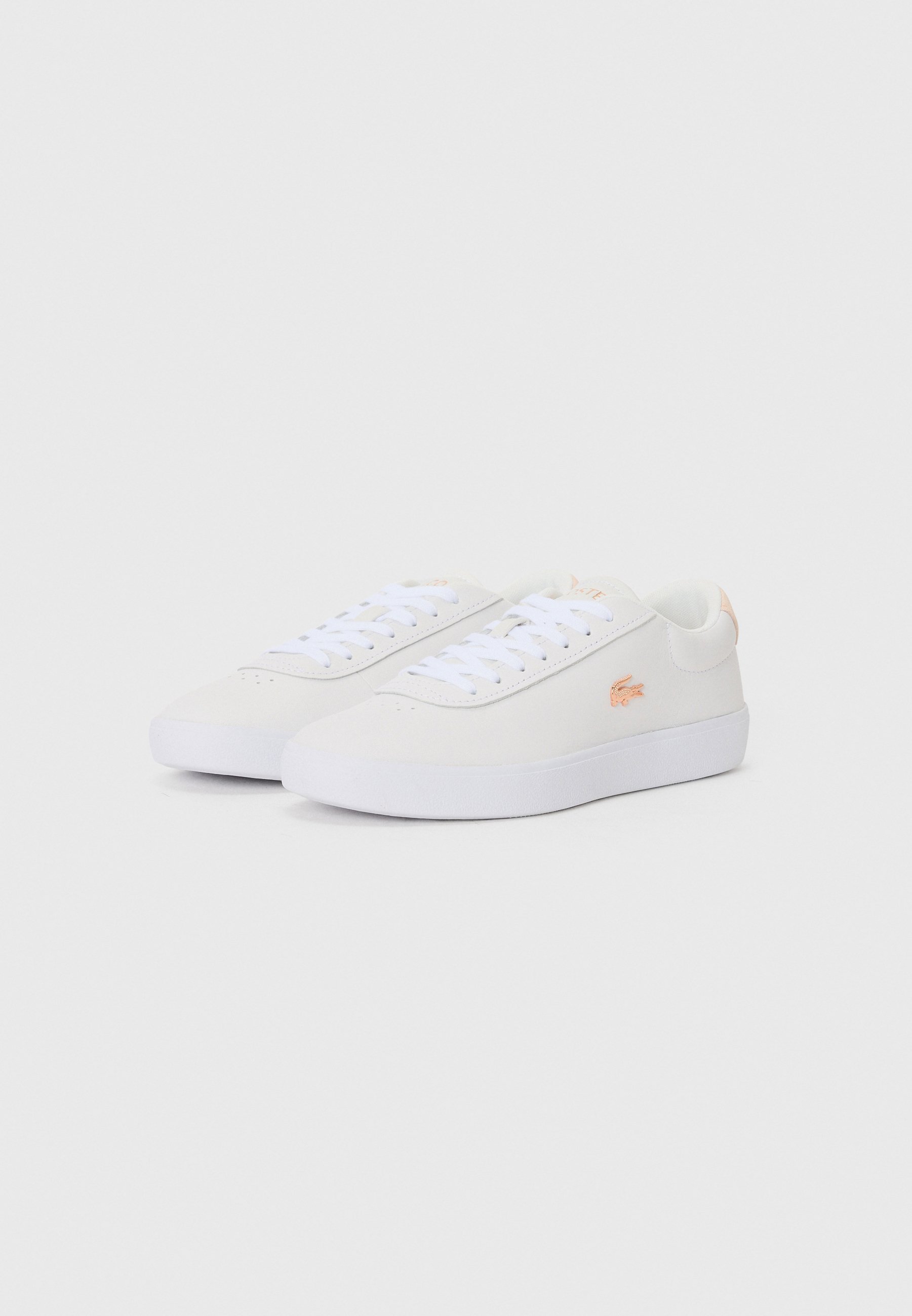 Lacoste BASESHOT EVO 225 - Sneakersy - biały/jasnoróżowy