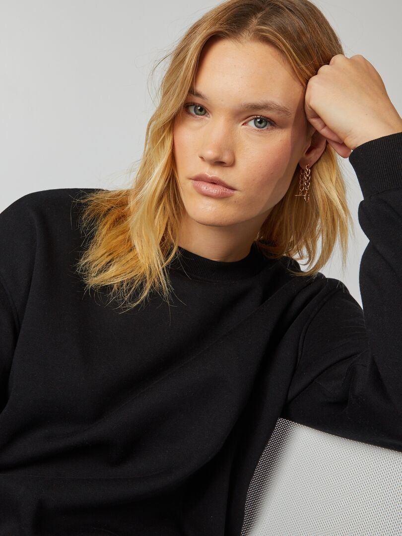 Oversized sweatshirt - zwart