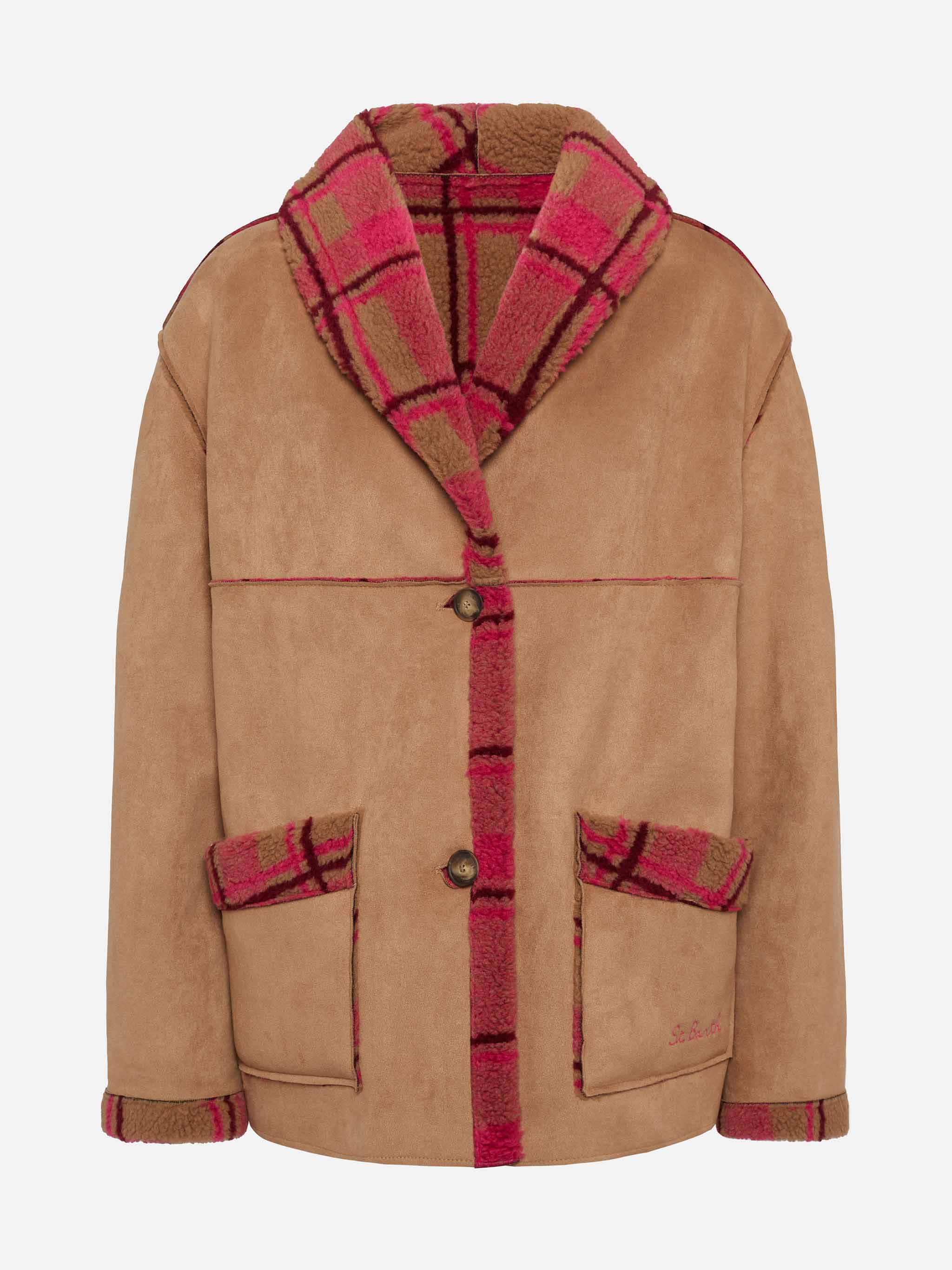 Chaqueta reversible de piel de oveja para mujer Dorys