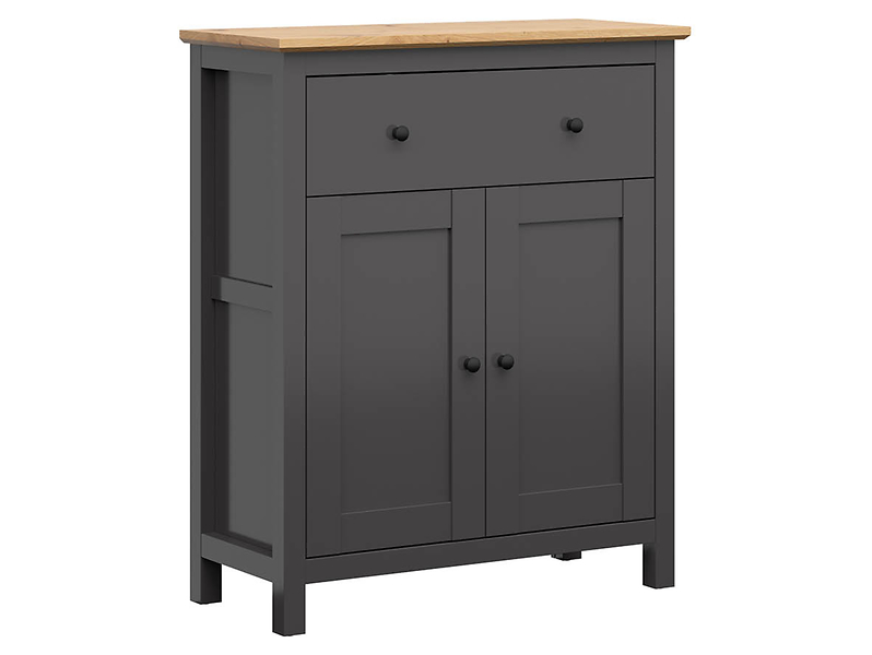 Komoda Hesen 101 cm z 2 drzwiami i szufladą grafit