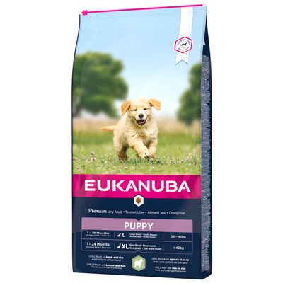Cucciolo di Eukanuba di taglia grande e gigante – Agnello e riso