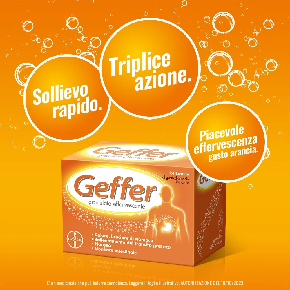 Bayer Geffer Antacidum 24 sachês para azia e náuseas.