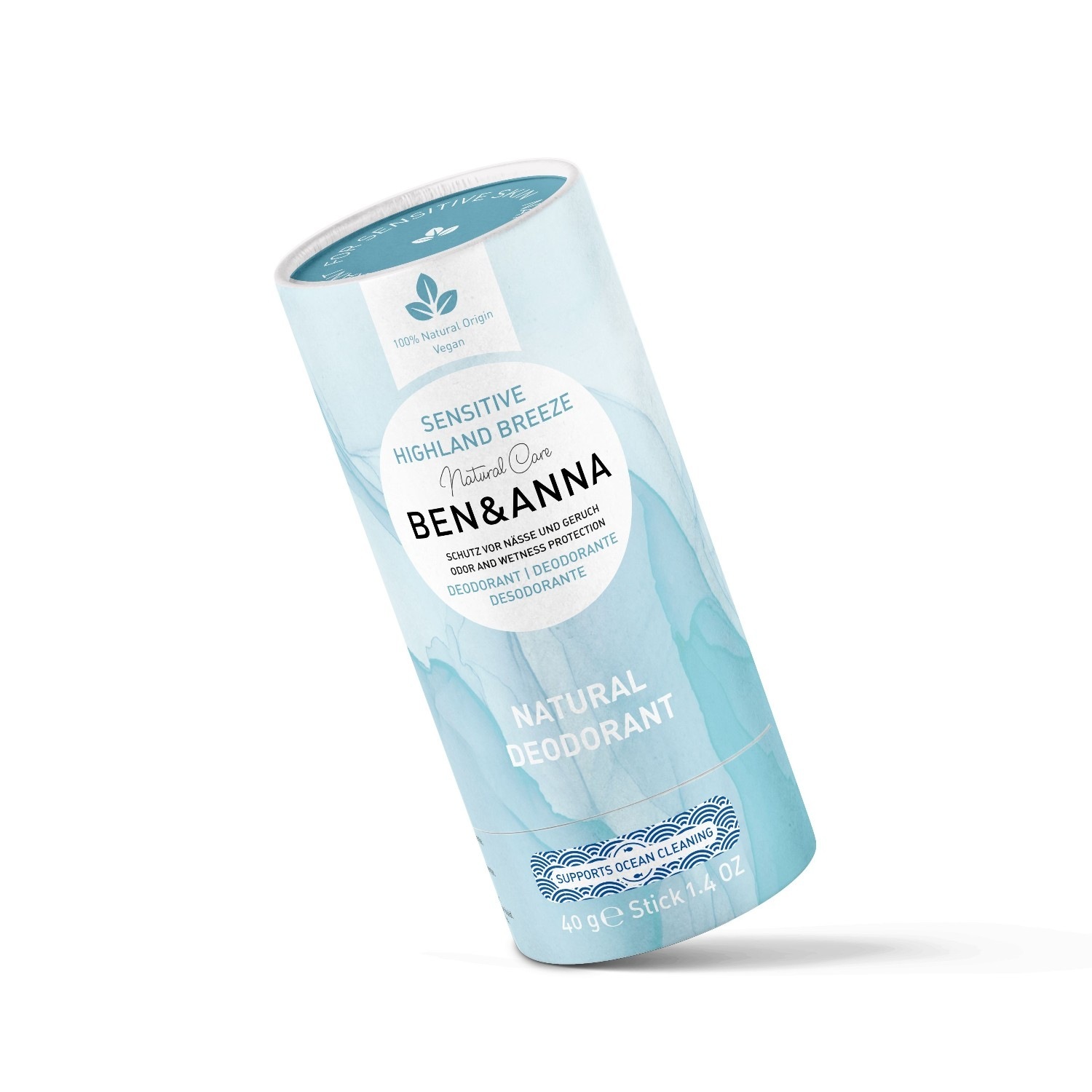 Ben & Anna Deodorant Papertube Highland Breeze Sensitive 40g - 40g