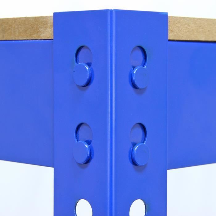 Q-Rax schraubenlose Stahlwerkbank, Blau, 120 cm x 60 cm x 90 cm