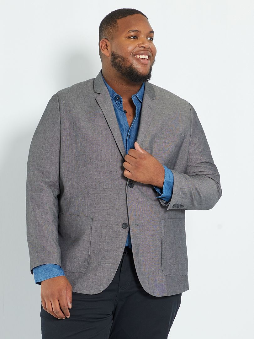 Chaqueta de traje de corte regular - gris oscuro