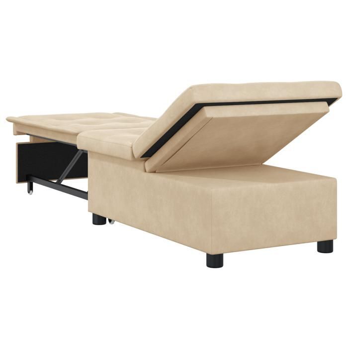 624739 & Sofá cama 3 en 1, diván, convertible, tela color crema