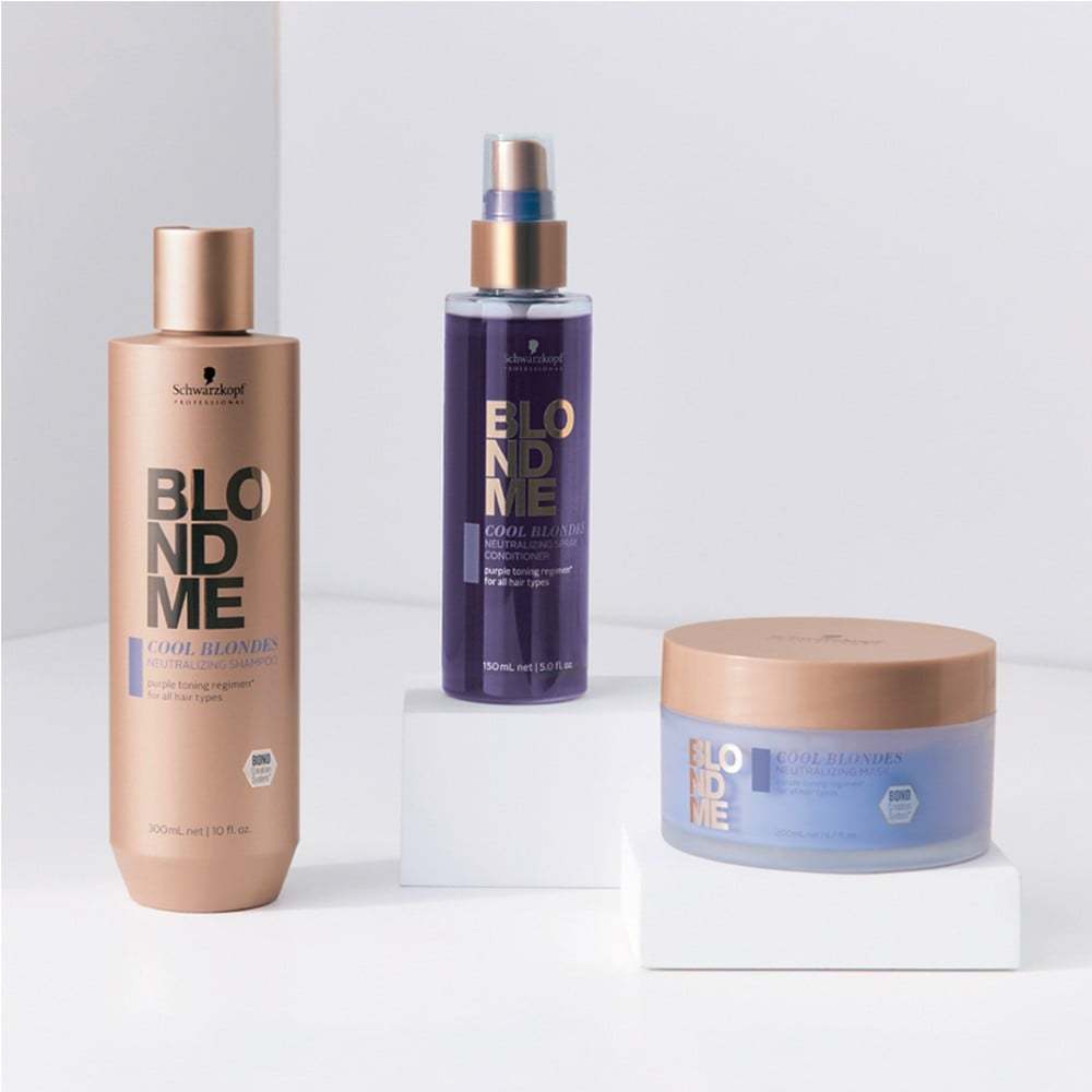 Schwarzkopf Professional Hair Care BLONDE Cool Blondes nevtralizirajoča čistilna krtača - 200 ml