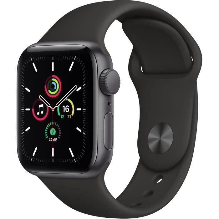 Apple Watch SE GPS - 40mm Space Gray Aluminum Case - Black Band (2020) - Refurbished - Excellent Condition