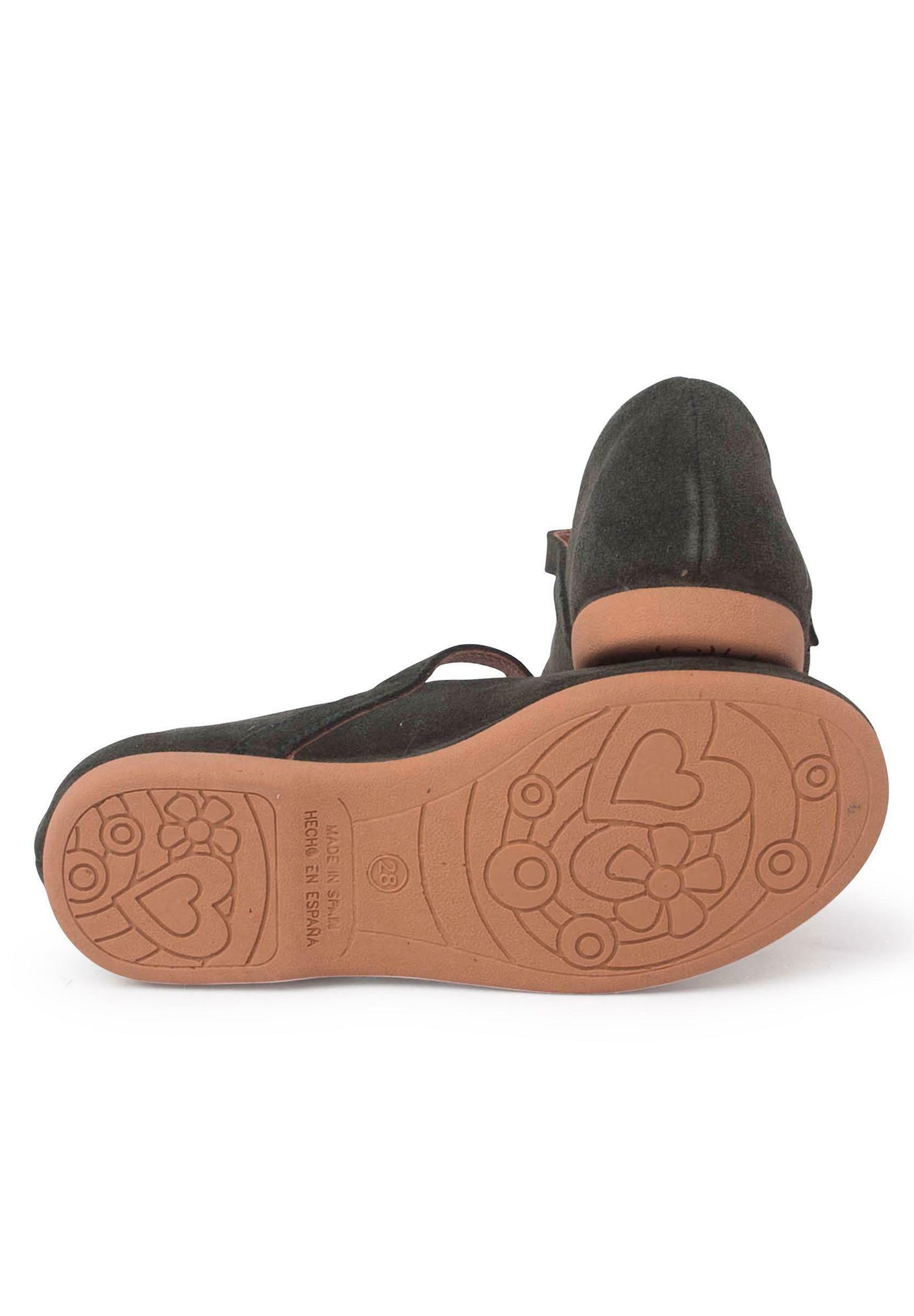 Pisamonas Mary Jane Schuhe, Wildleder mit feiner Schnalle - Babyschuhe - grün