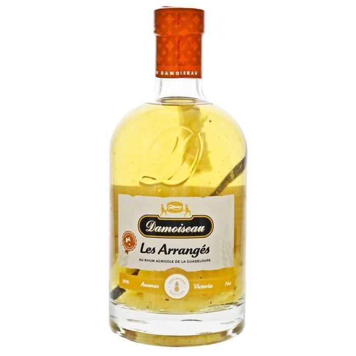 Damoiseau Rum - Pineapple and Vanilla Flavored Rum - Agricultural Rum - Guadeloupe - 30% ABV - 70 cl
